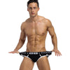 0850 Collection Briefs men's breathable design briefs in black, front view
