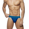 0850 Holographic Digital Briefs men's moisture wicking briefs in blue, front views