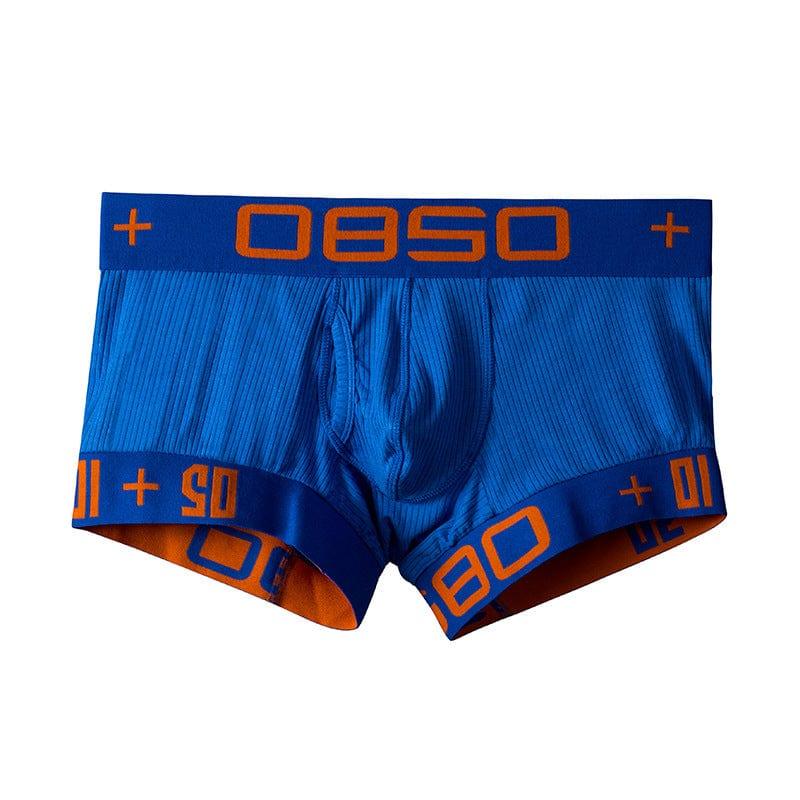 Daily wear|Gym sessions|Holiday parties|Pride events|Night gatherings|Breathable|Butt-lift design|Comfort|Proper support|Stylish appearance|Festive mood|Men's trunks|Low-rise underwear|Solid color trunks|Sexy trunks|Sky Blue|Front view2