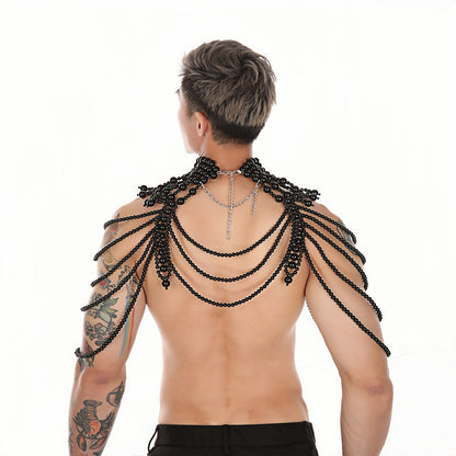 PRINCEJOCK | Handmade Pearl Body Harness Male Gogo Costume