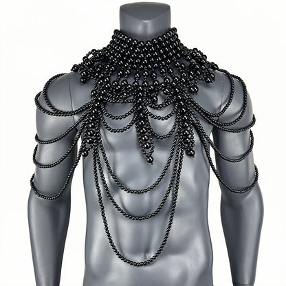PRINCEJOCK | Handmade Pearl Body Harness Male Gogo Costume