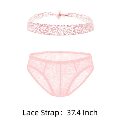 ADANNU | Lace Strap & Briefs Set
