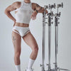 ADANNU Bad Kid Halt Briefs men's breathable design briefs in white, front view