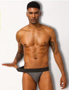 ADANNU Classic Solid Color Jockstrap men's breathable design jockstrap in Dark Gray, front view