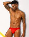 ADANNU Classic Solid Color Jockstrap men's breathable design jockstrap in Red, front view