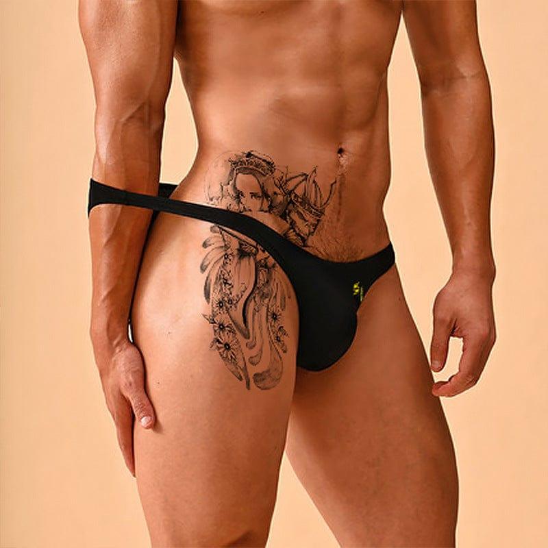 ADANNU Modal Athletic Briefs men's moisture wicking briefs in black, front view