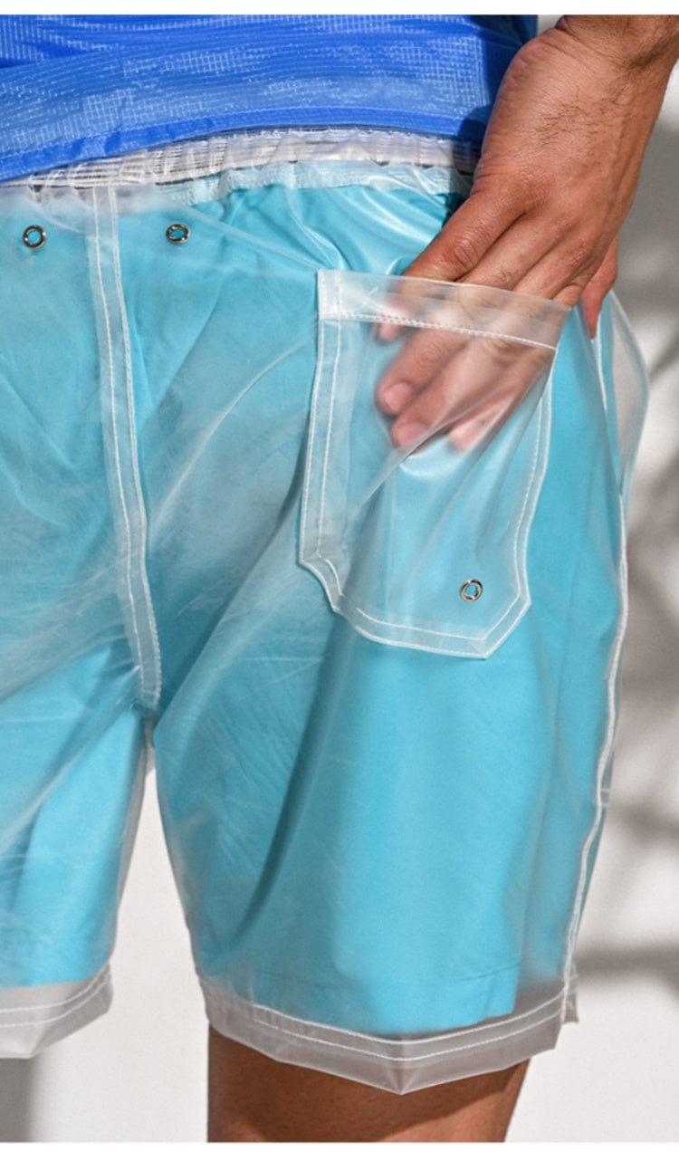 prince-wear Outerwear DESMIIT | Double Layer Transparent Beach Shorts