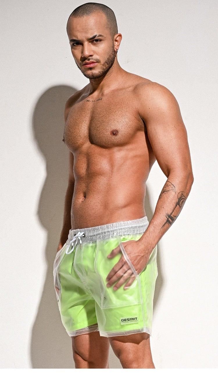 prince-wear Outerwear DESMIIT | Double Layer Transparent Beach Shorts