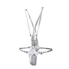 JOCKMAIL Adjustable Thong & Jockstrap Bodysuit men's comfort fit thong and jockstrap bodysuit in Silver, front view