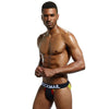 JOCKMAIL Athlete's Jockstrap men's moisture wicking jockstrap in Black, right side view