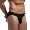 JOCKMAIL Big Boy Bulge Pouch Briefs men's breathable design briefs in black, right side view