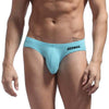 JOCKMAIL Big Boy Bulge Pouch Briefs men's breathable design briefs in sky blue, front view