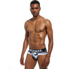 Daily wear|Gym sessions|Holiday parties|Pride events|Night gatherings|Breathable|Butt-lift design|Snug fit|Lightweight|Shaping|Waistline control|Slimming|Abdomen control|Antibacterial|Comfort|Proper support|Stylish appearance|Festive mood|Body sculpting|Men's trunks|Low-rise underwear|Camo trunks|Vigor series trunks|Sexy trunks|Gray|Front view