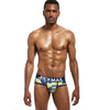 Daily wear|Gym sessions|Holiday parties|Pride events|Night gatherings|Breathable|Butt-lift design|Snug fit|Lightweight|Shaping|Waistline control|Slimming|Abdomen control|Antibacterial|Comfort|Proper support|Stylish appearance|Festive mood|Body sculpting|Men's trunks|Low-rise underwear|Camo trunks|Vigor series trunks|Sexy trunks|Yellow|Front view