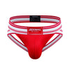 JOCKMAIL Dynamic Mesh Jockstrap men's breathable design jockstrap in Red, 3D front view