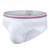 JOCKMAIL Electric Charger Patchwork Sheer Briefs men's breathable design briefs in 377 white, 3D right side view