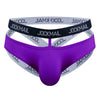 JOCKMAIL Heatwave Sheer Double-Strap Jockstrap men's butt-lift design jockstrap in Purple, front view