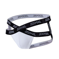 JOCKMAIL Heatwave Sheer Jockstrap men's breathable design jockstrap in White, left side view