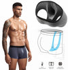JOCKMAIL Independent Pouch Boxers men's breathable underwear in dark gray, three-view product image