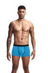 JOCKMAIL Independent Pouch Boxers men's breathable underwear in lake blue, front view
