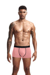 JOCKMAIL Independent Pouch Boxers men's breathable underwear in pink, front view