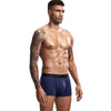 JOCKMAIL Independent Pouch Boxers men's breathable underwear in sapphire blue, front view
