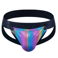 JOCKMAIL Iridescent Core Detachable Jockstrap men's comfort fit jockstrap in Rainbow, front view
