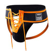 JOCKMAIL Lace-Up Jockstrap men's comfort fit jockstrap in Orange, 3D left side view