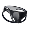 JOCKMAIL NatureVibe Sheer Supportive Jockstrap men's comfort fit jockstrap in Black, left side view