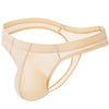 JOCKMAIL NatureVibe Sheer Thong men's comfort fit thong in Beige, left side view