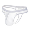 JOCKMAIL NatureVibe Sheer Thong men's comfort fit thong in White, left side view