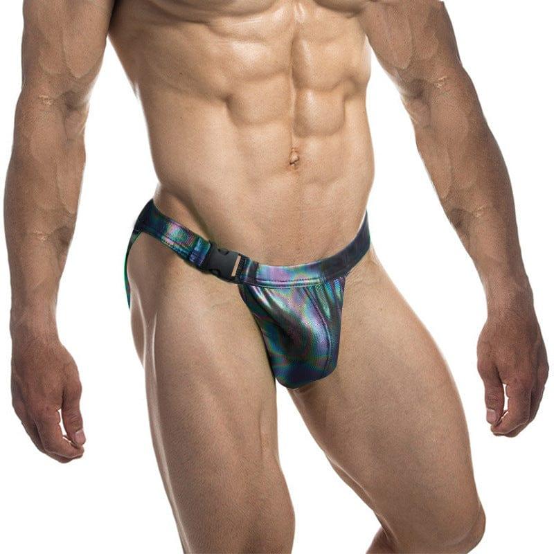 prince-wear Black / M JOCKMAIL | Metallic Laser Swim Briefs