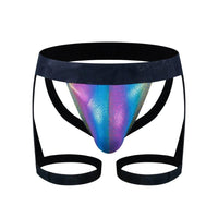 prince-wear Rainbow color / M JOCKMAIL | Suspenders Double Jockstrap Men's Lingerie