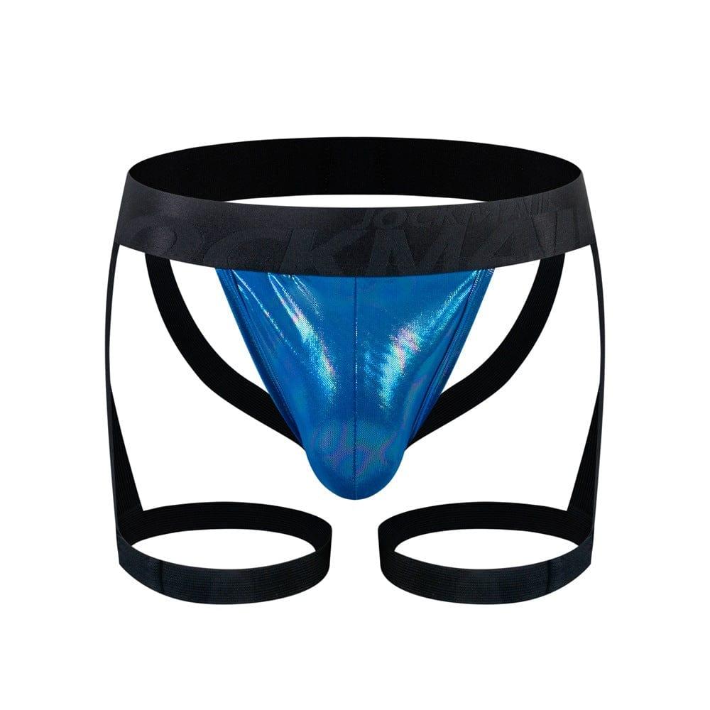 prince-wear Blue / M JOCKMAIL | Suspenders Double Jockstrap Men's Lingerie