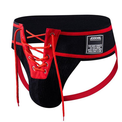 prince-wear popular products Black-Red / M JOCKMAIL | Lace-Up Jockstrap