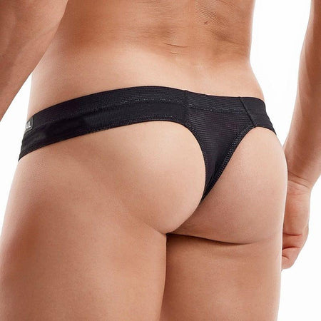 prince-wear Men's Tongs Black / M JOCKMAIL | NatureVibe Mesh Thong with Bulge Pouch