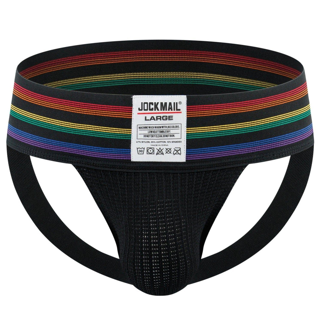 prince-wear popular products Black / L JOCKMAIL | Rainbow Big Boy Bulge Pouch Jockstrap