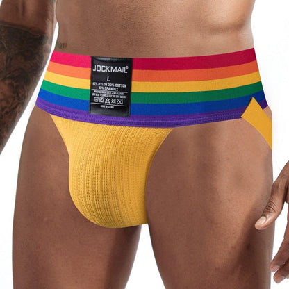 prince-wear popular products Yellow / M JOCKMAIL | Rainbow Jockstrap