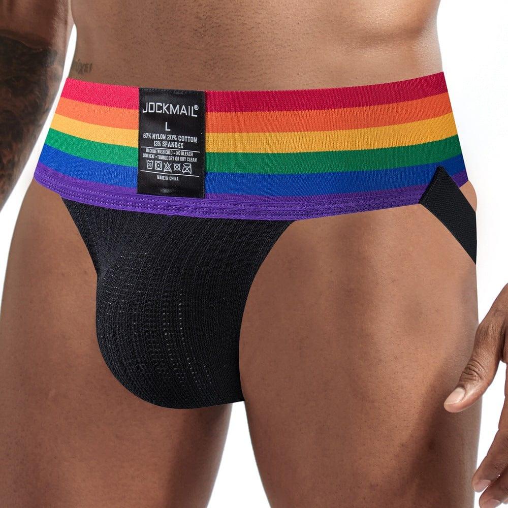 prince-wear popular products Black / M JOCKMAIL | Rainbow Jockstrap