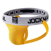 JOCKMAIL Smoky Hue Waistband Jockstrap men's stretchable jockstrap in Yellow, 3D left side view