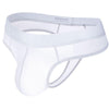 JOCKMAIL Vibrant Sheer Thong men's comfort fit thong in White, left side view
