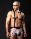 Front view of JSY Roleplay Costume Teacher Fantasy Set Male Gogo Costume with Fantasy theme in Black.