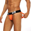 ORLVS Urban Conqueror Mesh Jockstrap men's breathable design jockstrap in Orange, left side view