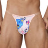 PUMP! Summer Graffiti Clear Waist Briefs men's athletic fit briefs in pink, front view