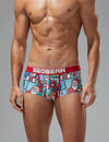 Holiday celebration|Christmas party|Winter lounging|Romantic gift|Breathable|Butt-lifting|Festive style|Body accentuation|Holiday mood|Lightweight comfort|Men's trunks|Low-rise underwear|Christmas underwear|SEOBEAN briefs|Cerulean Blue|Front view