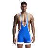 Front view of TAUWELL Fitness Bodysuit with Comfort Fit feature in Colorful Blue.