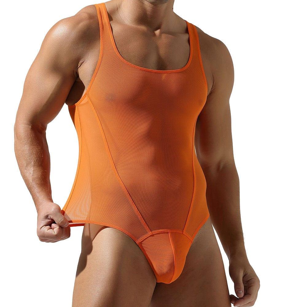 prince-wear Orange / M TAUWELL | Sheer Bodysuit