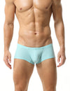 Gym workout|Sports training|Running sessions|Fitness routines|Athletic fit|Breathable|Supportive waistband|Moisture control|Muscle support|Freedom of movement|Daily activity|Men's trunks|Sport underwear|Low-rise trunks|TAUWELL trunks|Light Blue|Front view