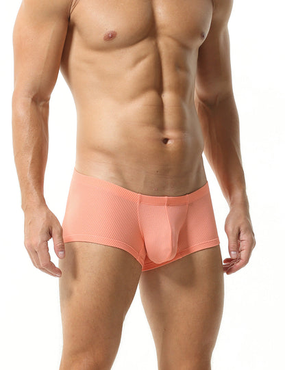 Gym workout|Sports training|Running sessions|Fitness routines|Athletic fit|Breathable|Supportive waistband|Moisture control|Muscle support|Freedom of movement|Daily activity|Men's trunks|Sport underwear|Low-rise trunks|TAUWELL trunks|Orange|Right Side view