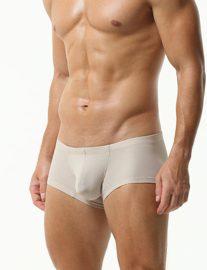 Gym workout|Sports training|Running sessions|Fitness routines|Athletic fit|Breathable|Supportive waistband|Moisture control|Muscle support|Freedom of movement|Daily activity|Men's trunks|Sport underwear|Low-rise trunks|TAUWELL trunks|White|Left Side view
